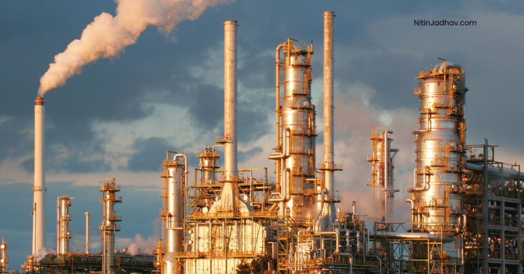 "Process safety in industrial plant – visual symbols of chemical safety and hazard control"