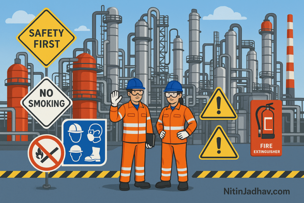 HSE Management System framework being implemented at an oil and gas facility