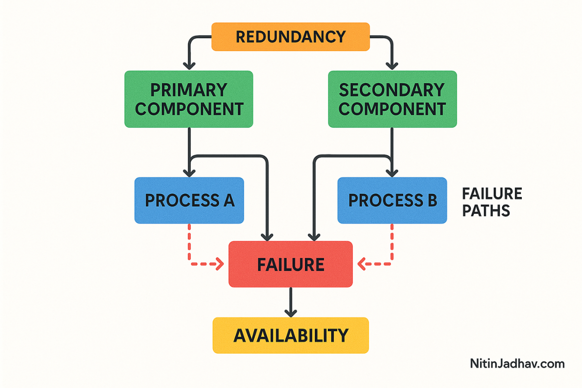 Reliability block diagram of a process system used in RAM study for availability analysis